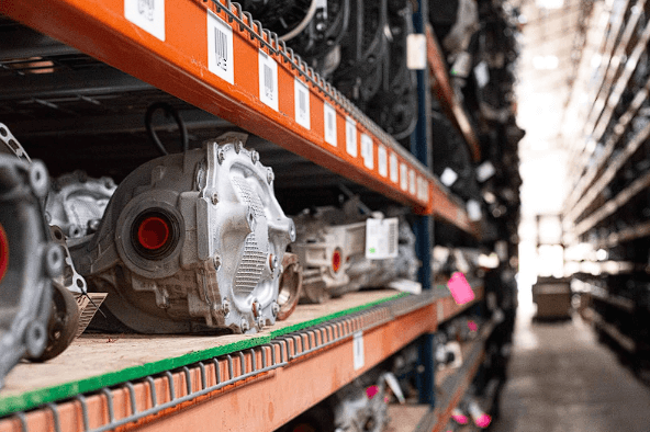 A safe storage space for used car parts