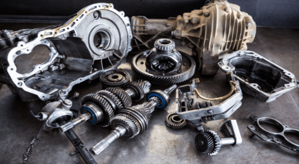 Disassembled used car parts